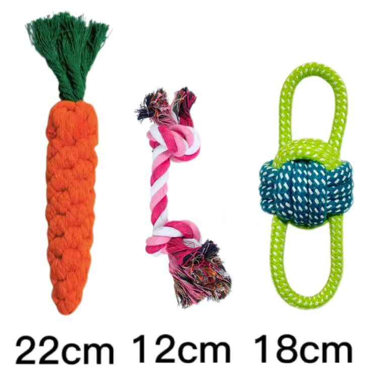 Dog chew durable cotton rope toy