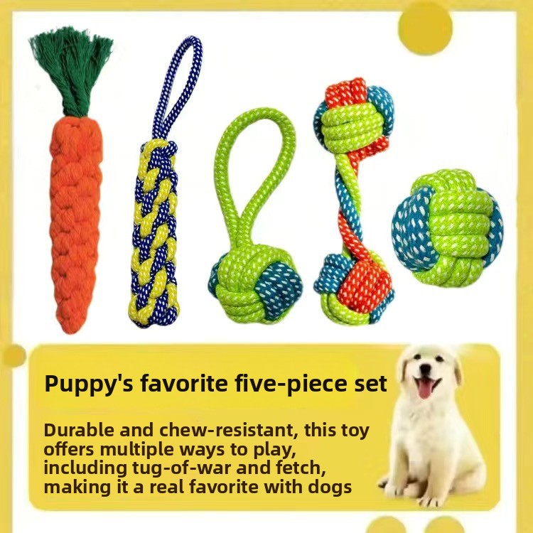 Dog chew durable cotton rope toy