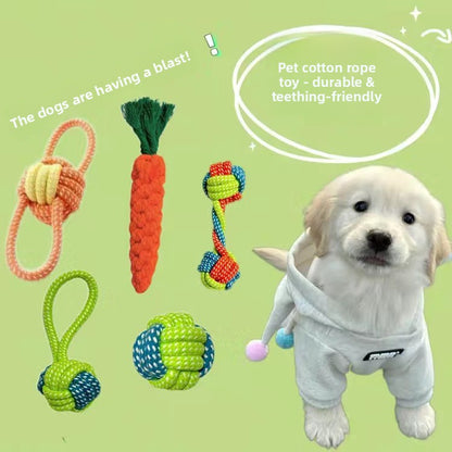 Dog chew durable cotton rope toy