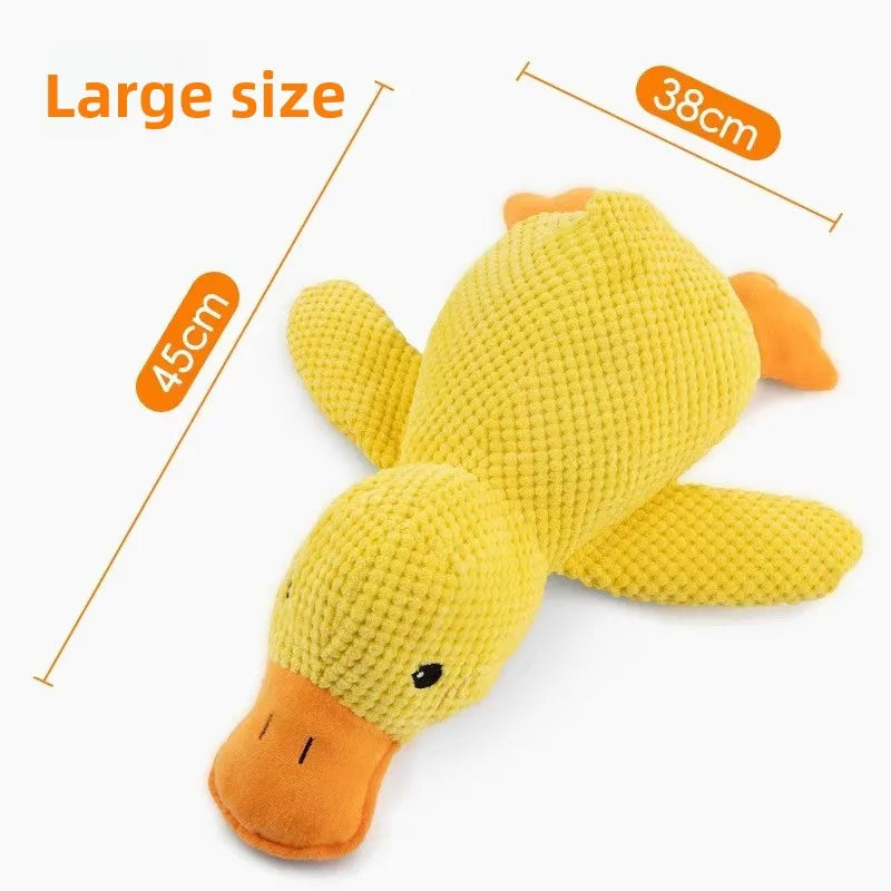 Things For Dogs Dogs Accessories Dog Supplies Plush Calming Duck Squeaky Toy Durable Puppy Sleep Companion Luxury Pet Gift