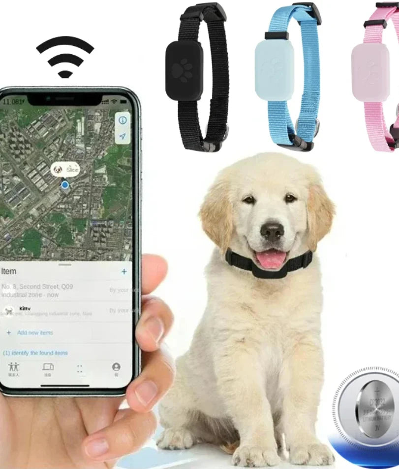 Pet Bluetooth GPS Tracker Dog Mini Tracking Movement Alert Collars Anti Lost Tracker for Cats and Puppies Remote Global Locator