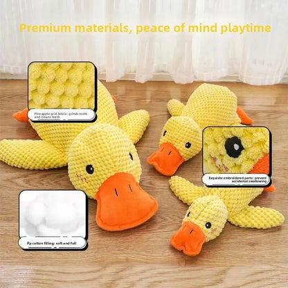 Things For Dogs Dogs Accessories Dog Supplies Plush Calming Duck Squeaky Toy Durable Puppy Sleep Companion Luxury Pet Gift