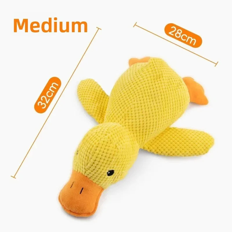 Things For Dogs Dogs Accessories Dog Supplies Plush Calming Duck Squeaky Toy Durable Puppy Sleep Companion Luxury Pet Gift