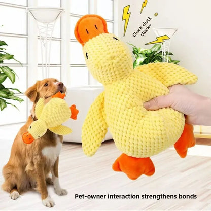 Things For Dogs Dogs Accessories Dog Supplies Plush Calming Duck Squeaky Toy Durable Puppy Sleep Companion Luxury Pet Gift