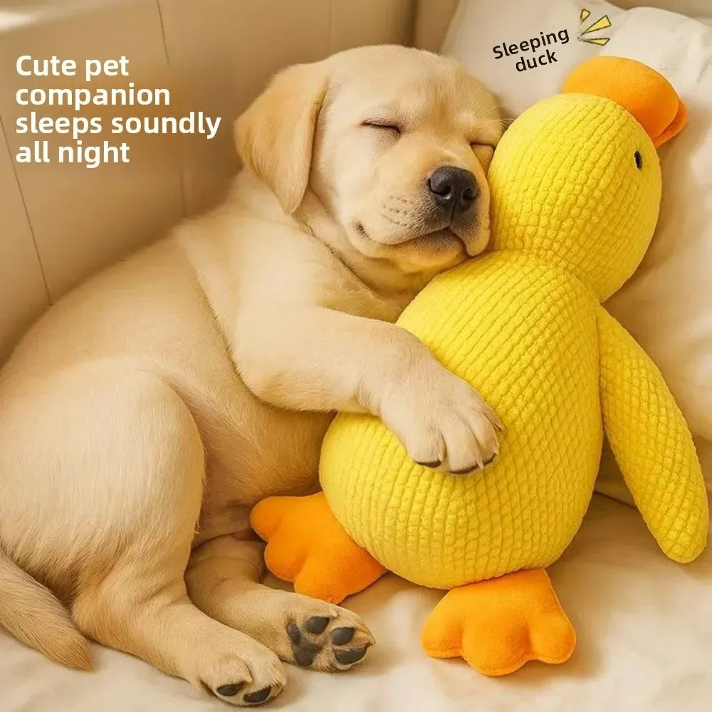 Things For Dogs Dogs Accessories Dog Supplies Plush Calming Duck Squeaky Toy Durable Puppy Sleep Companion Luxury Pet Gift