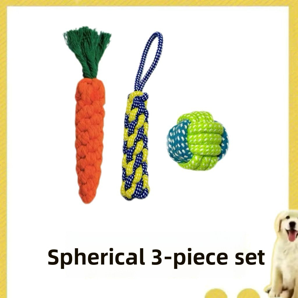 Dog chew durable cotton rope toy