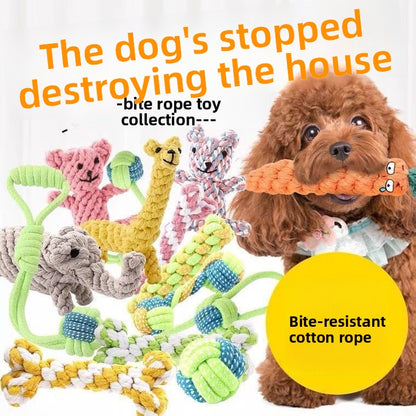 Dog chew durable cotton rope toy