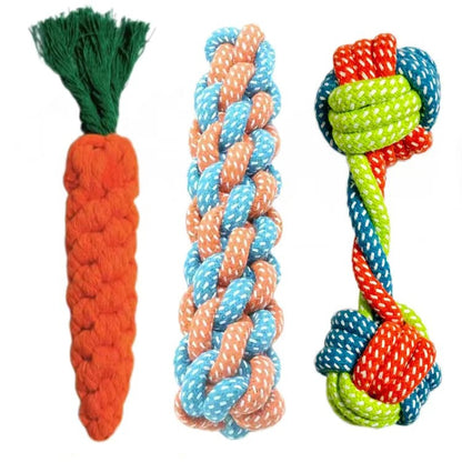 Dog chew durable cotton rope toy