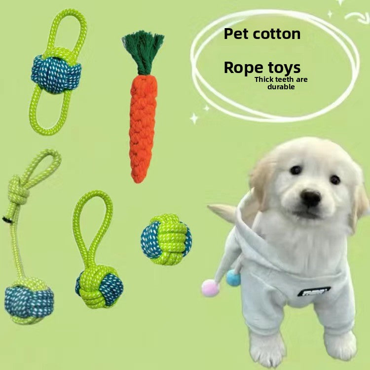 Dog chew durable cotton rope toy