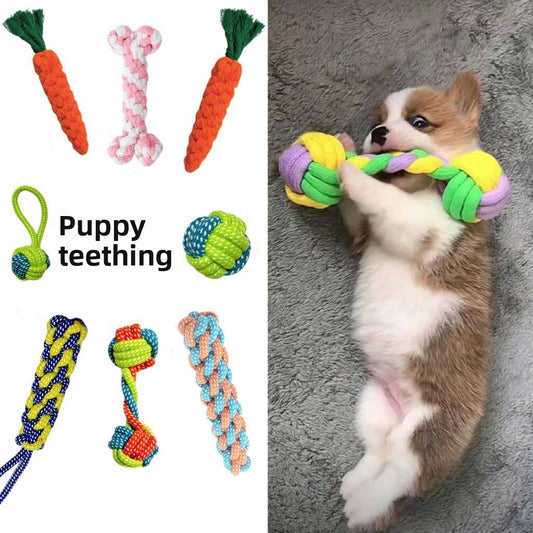 Dog chew durable cotton rope toy
