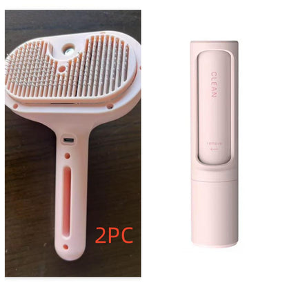 Pet Comb Self Cleaning Pets Hair Remover Brush For Dogs Grooming Tools Dematting Comb Built-in Mist Humidifier Pet Products