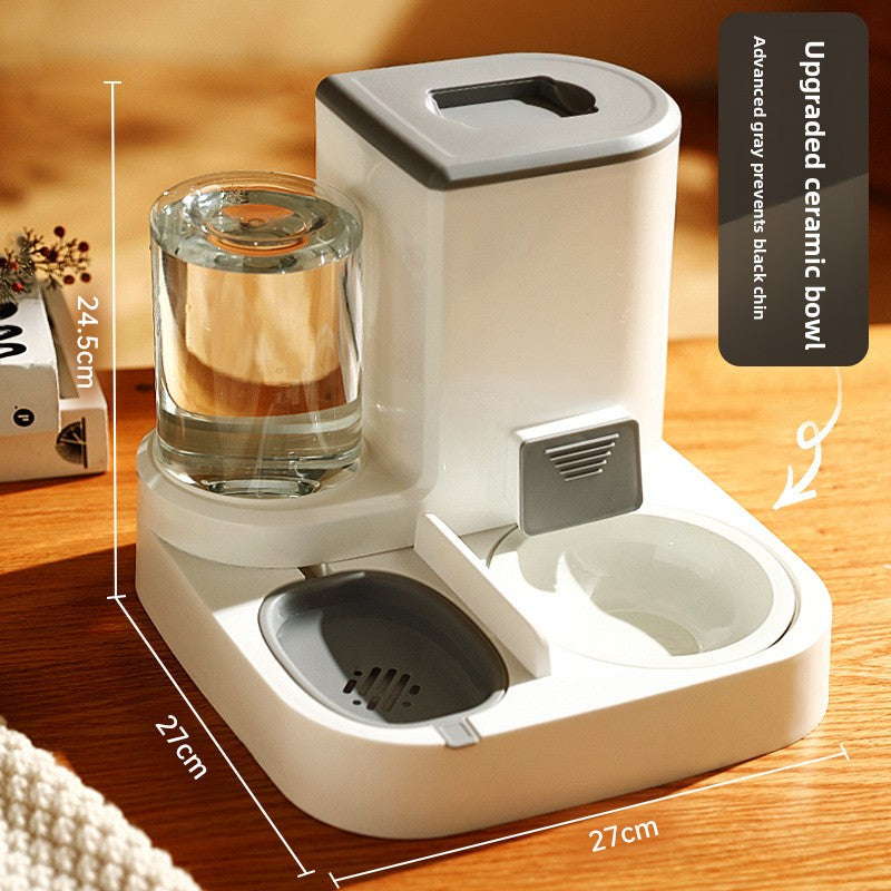 Automatic Cat Dog Food Water Feeder Bowl Ceramic