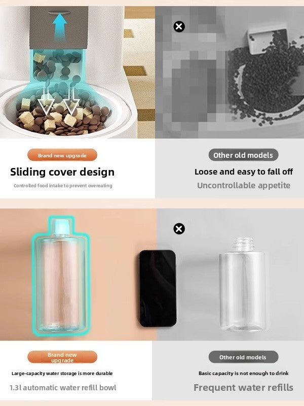 Automatic Cat Dog Food Water Feeder Bowl Ceramic