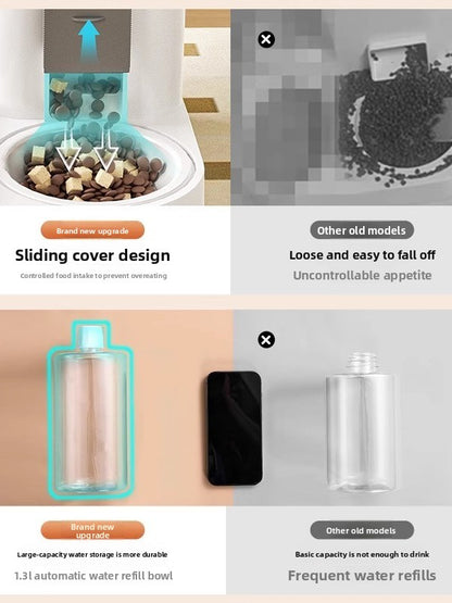 Automatic Cat Dog Food Water Feeder Bowl Ceramic